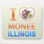 I Love Monee, IL Mousepad