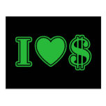 I Love Money Post Card