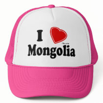 I Love Mongolia hats