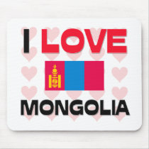 I Love Mongolia mousepads