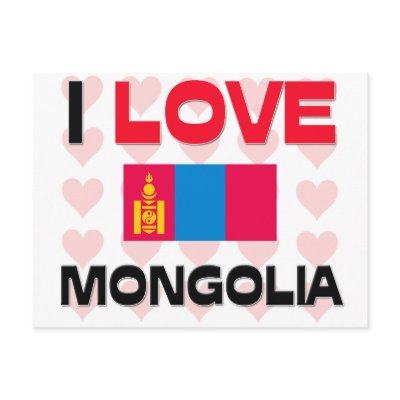 I Love Mongolia Post Card by tshirtshirts