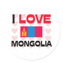 I Love Mongolia stickers