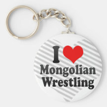 I love Mongolian Wrestling Key Chain