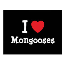 I love Mongooses heart custom personalized Post Card