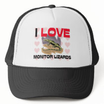 I Love Monitor Lizards hats