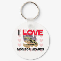 I Love Monitor Lizards keychains