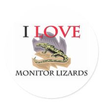 I Love Monitor Lizards stickers