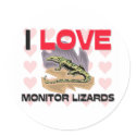 I Love Monitor Lizards stickers by AnimalShirts I Love Monitor Lizards stickers