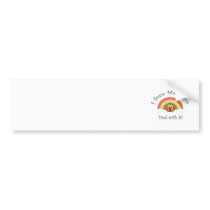I love monkeys deal with it bumper sticker