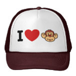 I Love Monkeys Hats