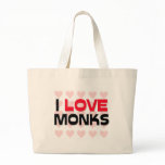 I LOVE MONKS CANVAS BAGS