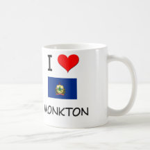 I Love Monkton Vermont Coffee Mugs