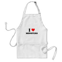I Love Monsters Aprons