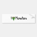 I Love Monsters Bumper Stickers