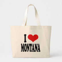 I Love Montana Canvas Bags