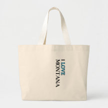 I Love Montana Design Canvas Bags
