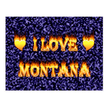 I love montana fire and flames post cards