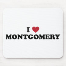 I Love Montgomery Alabama Mouse Pads