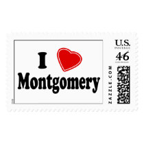 I Love Montgomery Postage Stamps