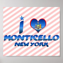 I love Monticello, New York Poster