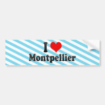 I Love Montpellier, France Bumper Sticker