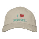 I LOVE MONTREAL embroidered hats