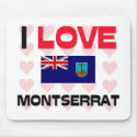 I Love Montserrat mousepads