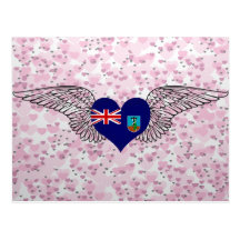 I Love Montserrat -wings Post Cards