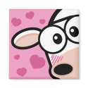 I Love Moo Cow Magnet by LisaMarieDesign I Love Moo Cow Magnet