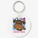 I Love Moo keychains