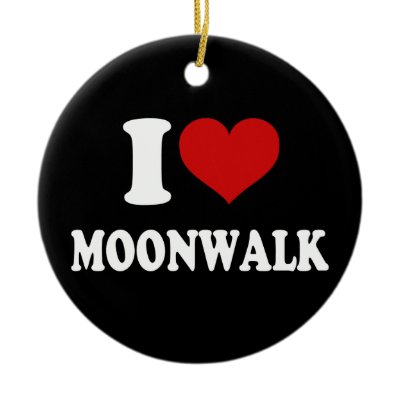 I Love Moonwalk Christmas Ornament