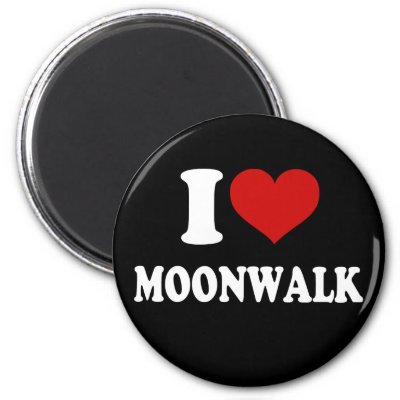 I Love Moonwalk Fridge Magnet