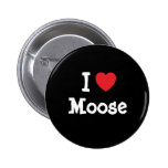 I love Moose heart custom personalized Pin