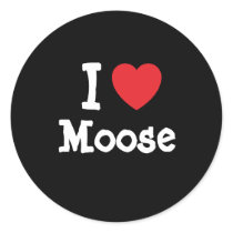 I love Moose heart custom personalized stickers by funnycustomtshirts I love Moose heart custom personalized stickers