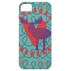 I love Moose Heart Doodle Nature Lover Design iPhone 5 Cover