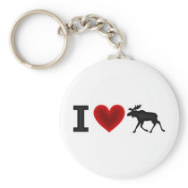I Love Moose Keychain