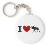 I Love Moose Keychain