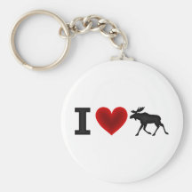 I Love Moose Keychain