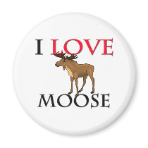 I Love Moose magnets