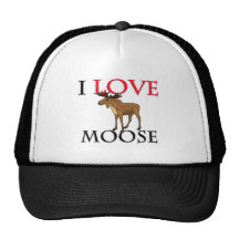 I Love Moose Mesh Hat