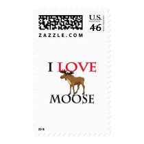 I Love Moose postage
