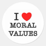 I Love Moral Values Stickers