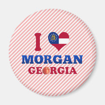 I Love Morgan, Georgia Refrigerator Magnets