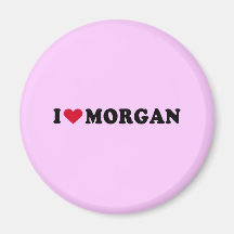 I LOVE MORGAN REFRIGERATOR MAGNET