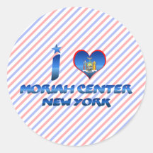 I love Moriah Center, New York Round Stickers
