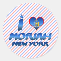 I love Moriah, New York Round Sticker