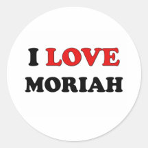 I Love Moriah Round Stickers