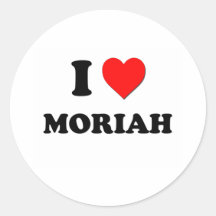 I Love Moriah Stickers