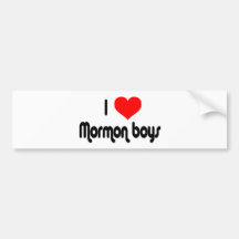 I Love Mormon Boys Bumper Sticker