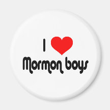 I Love Mormon Boys Fridge Magnet